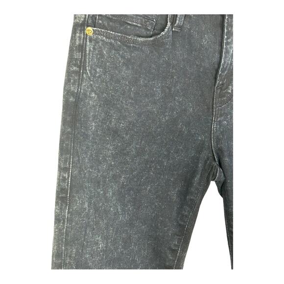 Frame Le Skinny de Jeanne Black Ripped Jeans Dean Rips Back Acid Stone Wash 26 - Picture 10 of 16